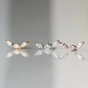 큐빅 커브 바 써지컬 스틸 피어싱 서지컬피어싱 데일리피어싱 기본피어싱 여성피어싱