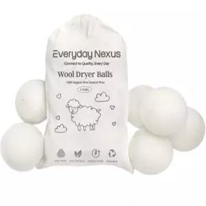 데일리 넥서스 울 드라이어 볼 - 뉴질랜드산 100 6종 세트 천연 섬유 유연제 건조 시간 단축 재사용 가능한