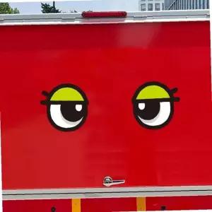 졸음운전방지 왕눈이11 자동차스티커 210x210mm