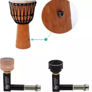 마이크가 있는 아프리카 드럼 픽업 젬베 블랙 액세서리 퍼커션 악기