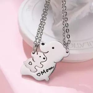 곰돌이 우정 목걸이 학생 귀여운 심플 커플 체인-WFIK62K