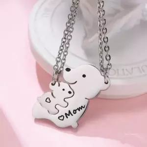 곰돌이 우정 목걸이 학생 귀여운 심플 커플 체인-WFIK62K