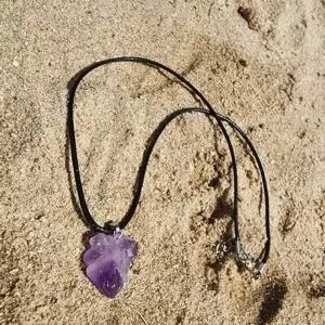 남자 여자 자수정 팬던트 원석 목걸이 감성 천연-WFIK5XI