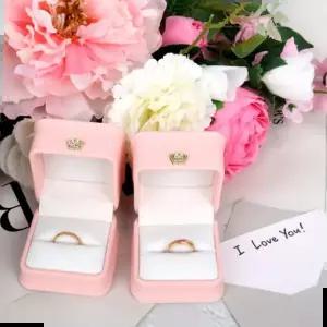 돌반지함 형 돌반지케이스 연핑크 프로포즈반지 돌반지 케이스 예물반지 상자 함