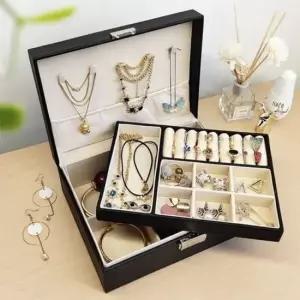 누이르 블랙 악세사리 정리함 보석함 귀걸이보관 쥬얼 누이르 블랙 보석함