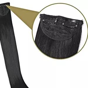 헤어 커버 부분 가발 옆뒷붙임머리 긴생머리피스-WFIKCDO