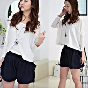 여름트레이닝팬츠 배색바지 세미팬츠 긴바지 바지 허 WD3C1AB