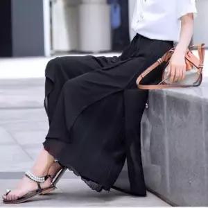 와이드 쉬폰 주름 치마바지 WD4685E