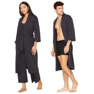 서브셋 에센셜 로브 u2013 지속 가능한 100% 유기농 코튼 라운지 딥 포켓 & 벨트 부드럽고 스타일리시한