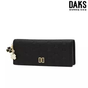 [닥스] DCWA6E633BK [EMBLE] 엠블 블랙 DD로고 소가죽 장지갑 DCWA6E633