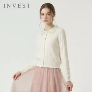 [인베스트] 비즈 카라 오픈 슬림 니트_IN6S1KT2101