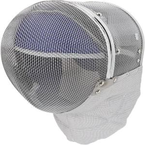 ZJChao 펜싱 헬멧 세이버 마스크 보호 장비 CE 350N 인증 스틸 메시 + 훈련용 스트랩이 조절 가능한 PU