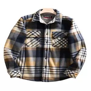 경량 체크남방 기모 양털 보온 셔츠 겨울 체크무늬 누빔 붉은격자 서커 캐주얼