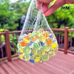 구슬치기 유리구슬 100입 세트 레트로 혼합 색상 완구 놀이용