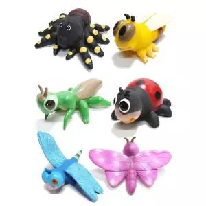 유아 관찰놀이 말랑한 곤충인형 6종 교육완구 교구용 방꾸미기 돌봄교실 애벌레