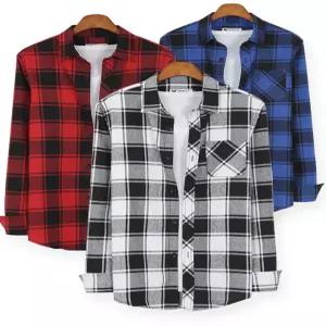 [기모/긴팔/체크남방] 남성 소프트 포켓 체크셔츠