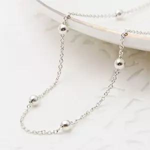 925 92.5 SILVER 데일리 볼 체인 목걸이 법정순은