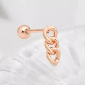 골드핀피어싱 14K 금침 체인 로즈골드 스틱 피어싱 로즈골드피어싱