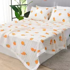 [URBANBAG]상큼 과일 시어서커 누빔이불 패드세트 Q이불1+Q패드1+베개커버2