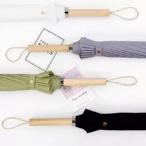 장우산 우드 손잡이 튼튼한 칼라풀 16k 방수 자동우산 장우산 자동 장마 여름 긴우산