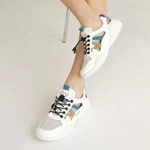 [엄지척]여성 691RWG44 블루 베이지 봄 여름 스니커즈 단화 끈운동화