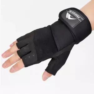 [스타스포츠]스타 가죽 헬스 반장갑 어메이징 블랙 M 1P 핑거 오픈 맨손 운동-WFI...