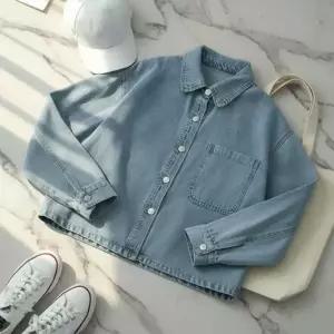 여성 루즈핏 면혼합 데님 간절기 자켓