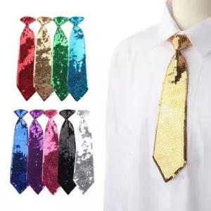 [콩심팥심]넥타이 타이 반짝이 스팽글 땡처리 파티 장식 루키 검은넥타이