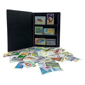 IMPACTO COLECCIONABLES u2013 수생 동물 테마 스탬프 컬렉션 100개, 앨범 포함 (14 x 17.8 1cm(5.5 7 0.39인치)) | 컴팩트하고 우아한 앨범에 소인이 찍힌 스탬프로 우표 컬렉션을 향상시키세요