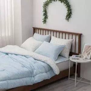 [알티피아]빈티지플라워 카페트겸패드 SS 블루 여름 사계절 국산 향균