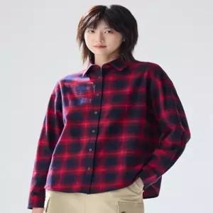 topten 여성) 플란넬 루즈핏 셔츠MSF4WC2901