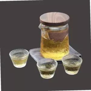 휴대용 내열유리 다기세트 (3인) DK95