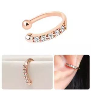 14KGP 기본 큐빅 로즈골드 링 귀찌 이어커프