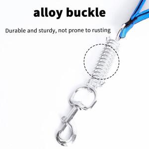 대형견 산책호환  스테인레스 스틸 숏 개 가죽 끈  손잡이 용수철 체인 45cm