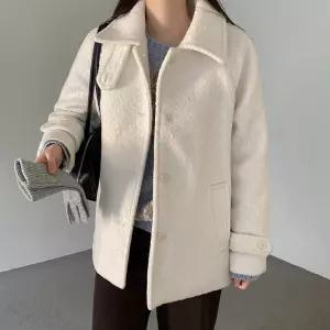 코에드 울 부클 래글런 미디 코트 - 3 color