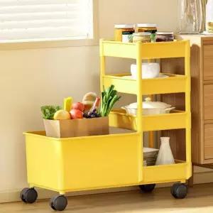 수납정리함 작업대 주방트롤리 이동식 수납선반 정리