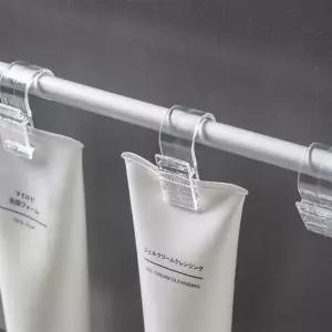 ( )클립형 칫솔 치약 정리 거치대 세트 4P 무타공 욕실 붙이는 수납함 홀더