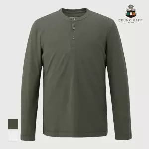 [인디안][BRUNO BAFFI] 3버튼 헨리넥 티셔츠._MUEAL4S1141