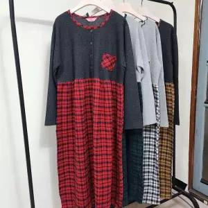 [룽스]면 면원피스 간절기 홈웨어 원피스