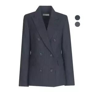 [비비드시크릿가너]여성 스트라이프 더블 봄가을 정장 자켓