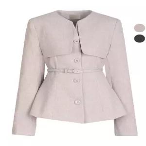 [비비드 시크릿가너]여성 케이프 봄가을 벨티드 정장 자켓