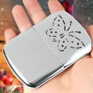 핸드워머 주머니난로 손난로 실버 메탈 오일충전 핫팩 주머니속 가성비 좋은