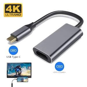 USB C to HDMI 호환 케이블 변환기 4K 3.1 HDTV 어댑터 (맥북 호환  크롬북  삼성호환  샤오미호환용)