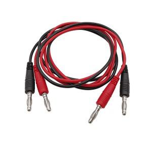 빨간색 검정색 4mm 바나나 플러그-4mm 플러그 남성  리드 커넥터 전기 멀티 미터 케이블 와이어
