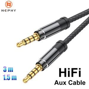 삼성호환 레드미 화웨이호환 휴대폰 핸드폰 차량용 헤드폰 스피커 오디오 연장 케이블 3.5mm TRRS 4극 잭 3