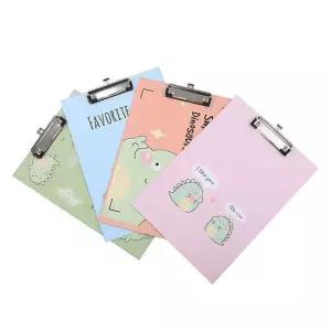 공룡 디자인 A4 클립보드 문서 정리판 학습용 예쁜클립보드 결재판 서류철 파일철