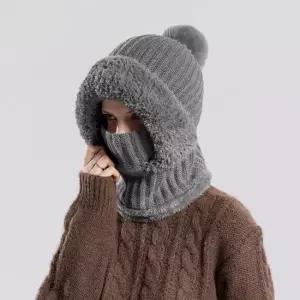 버블 온 데일리 소프트 탑 융털 바라클라바 바라클라바 후드 기모융털 융털모자