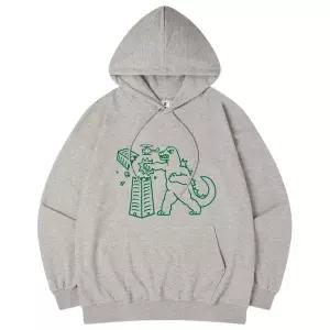 [탑보이]자이언트비스트 오버핏 프린팅 후드 스웨트 셔츠 (PTH2127)