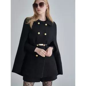 [하프클럽/르니앤맥코이]클래식 와이드실루엣 벨트세트 케이프자켓 LN01KJ770L