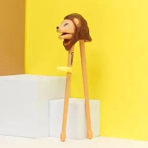 [홈앤키즈]내셔널지오그래픽 키즈 모션 크린치 젓가락 2단계 라이언 어린이 유아 아동 연습용 교정젓가락